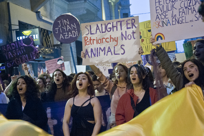 8 Mart 2020 Dünya Kadınlar Günü yürüyüşünden kareler